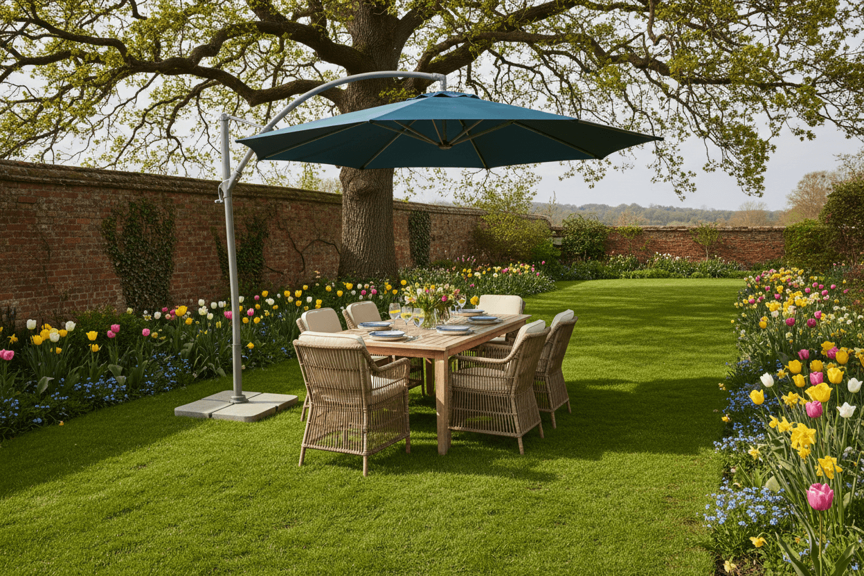 Set up your garden parasol