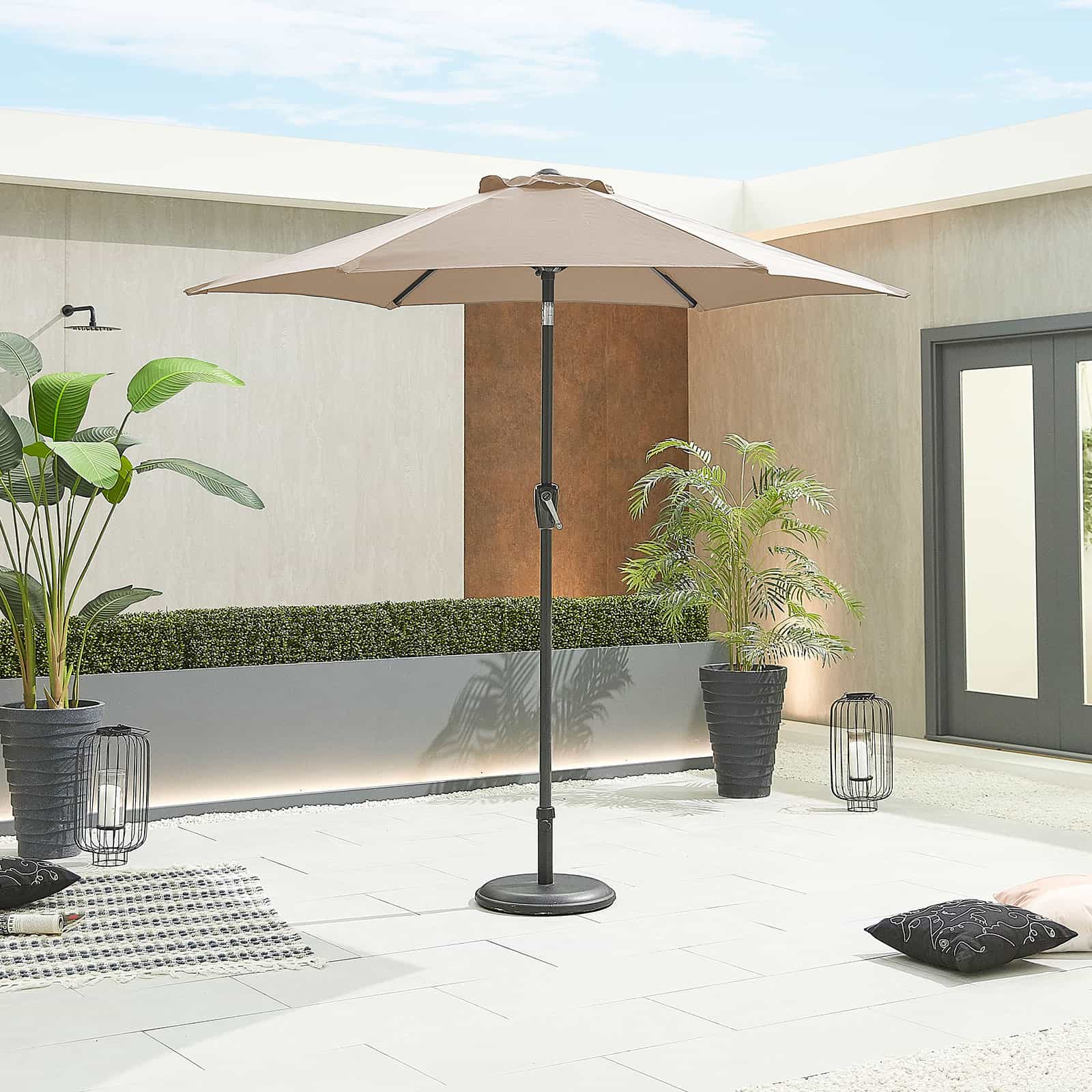 Nova - Lyra Aluminium Parasol - 2.4m Round - Taupe