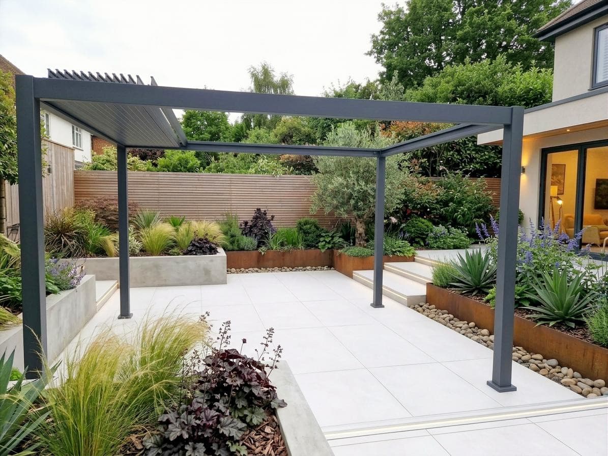 Nova - Titan SkyView 4.0*3.0M Rectangular Manually Retracting Pergola - Grey