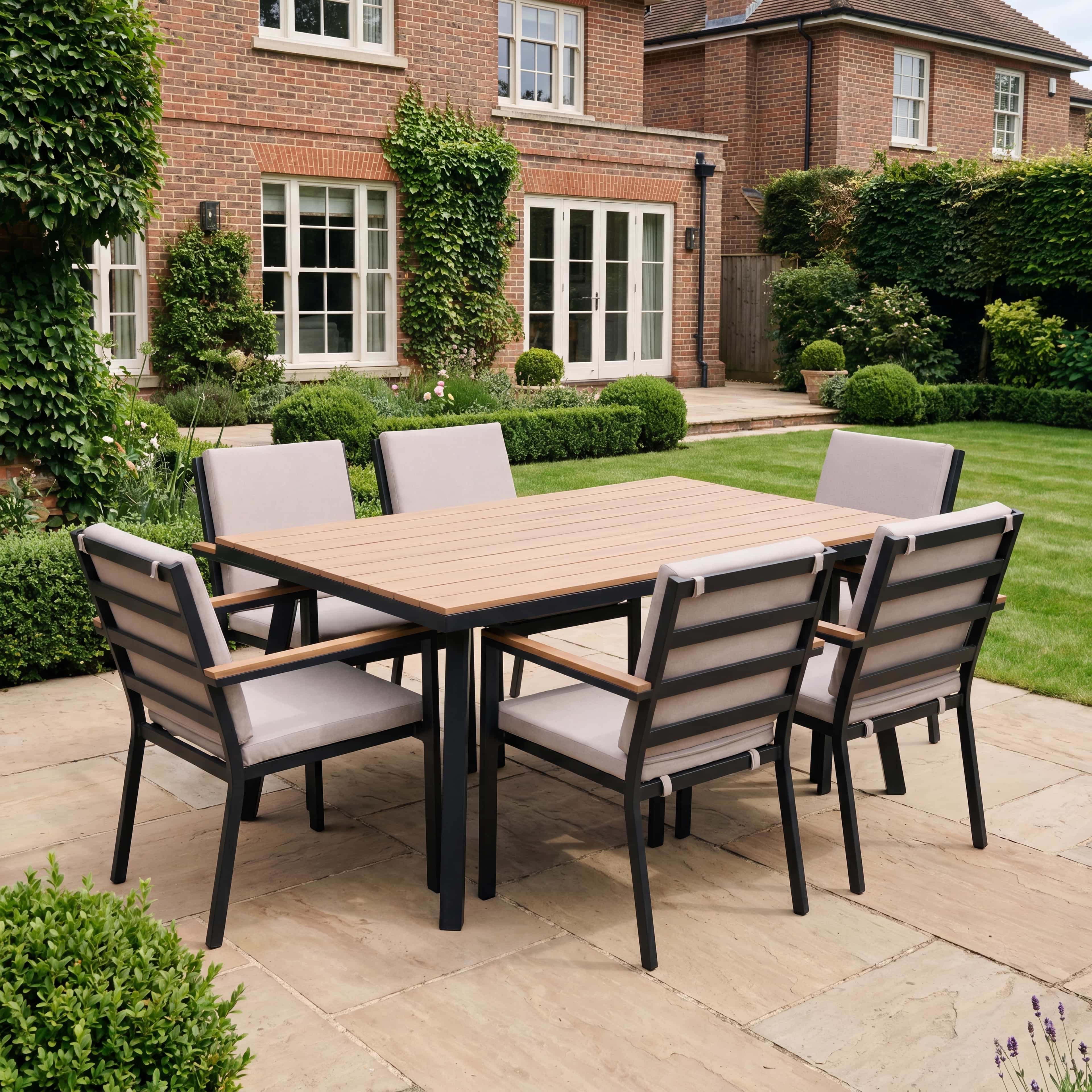 Nova - Heidi 6 Seat Dining Set - 1.5 x 1.0m Rectangular Table