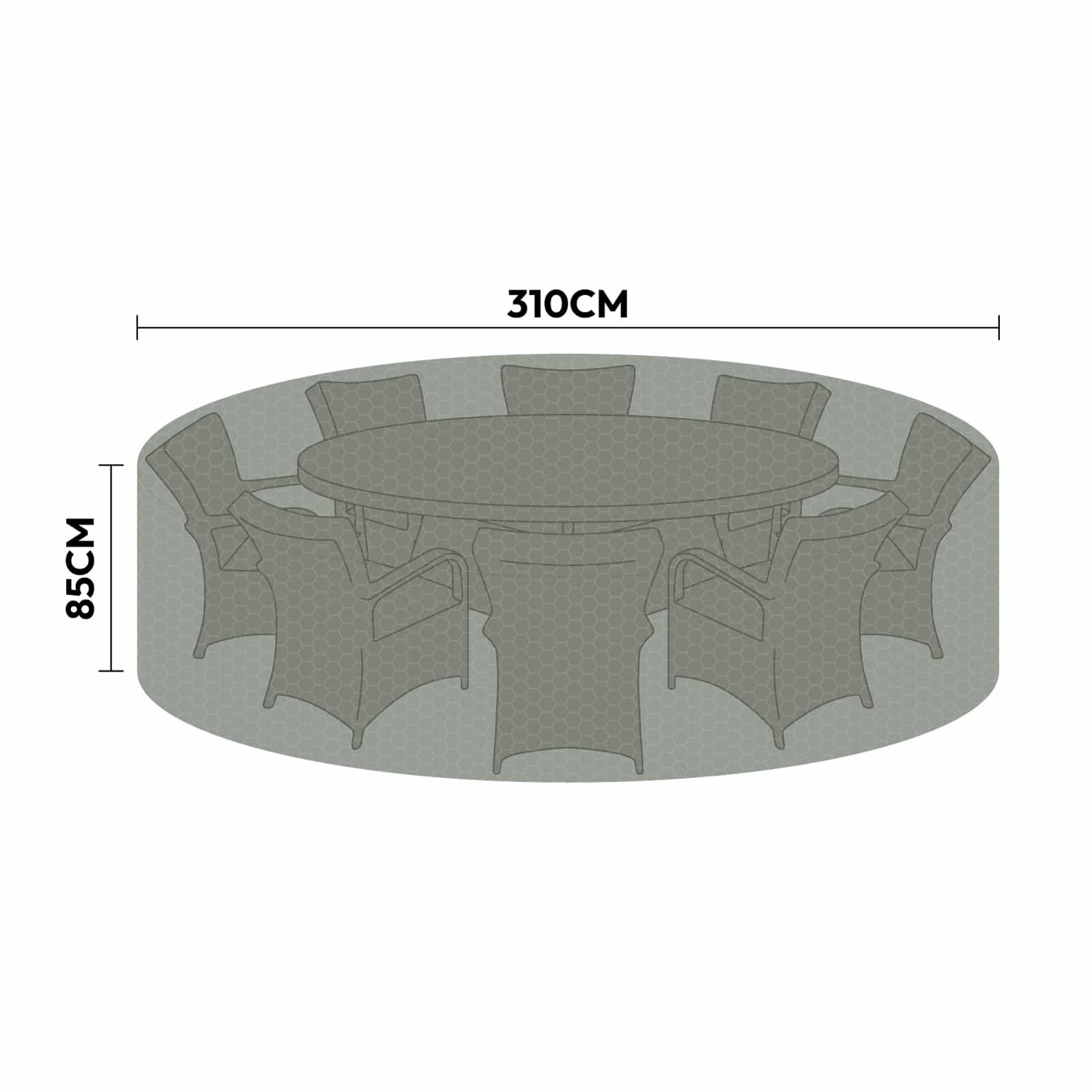 Protex - 8 Seat Round Dining Set Cover