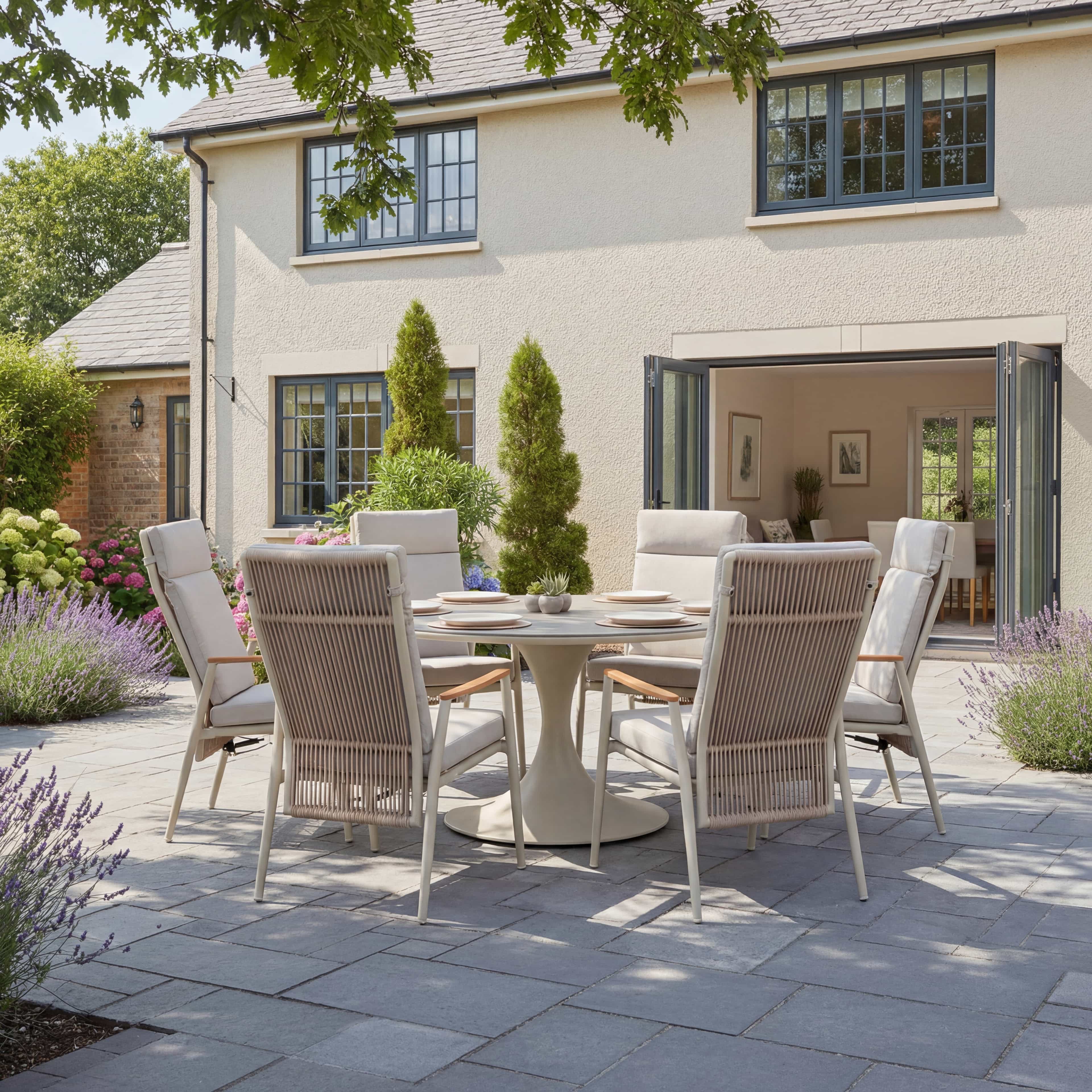 Nova - Hayden 6 Seat Reclining Dining Set - 1.6m Round Table