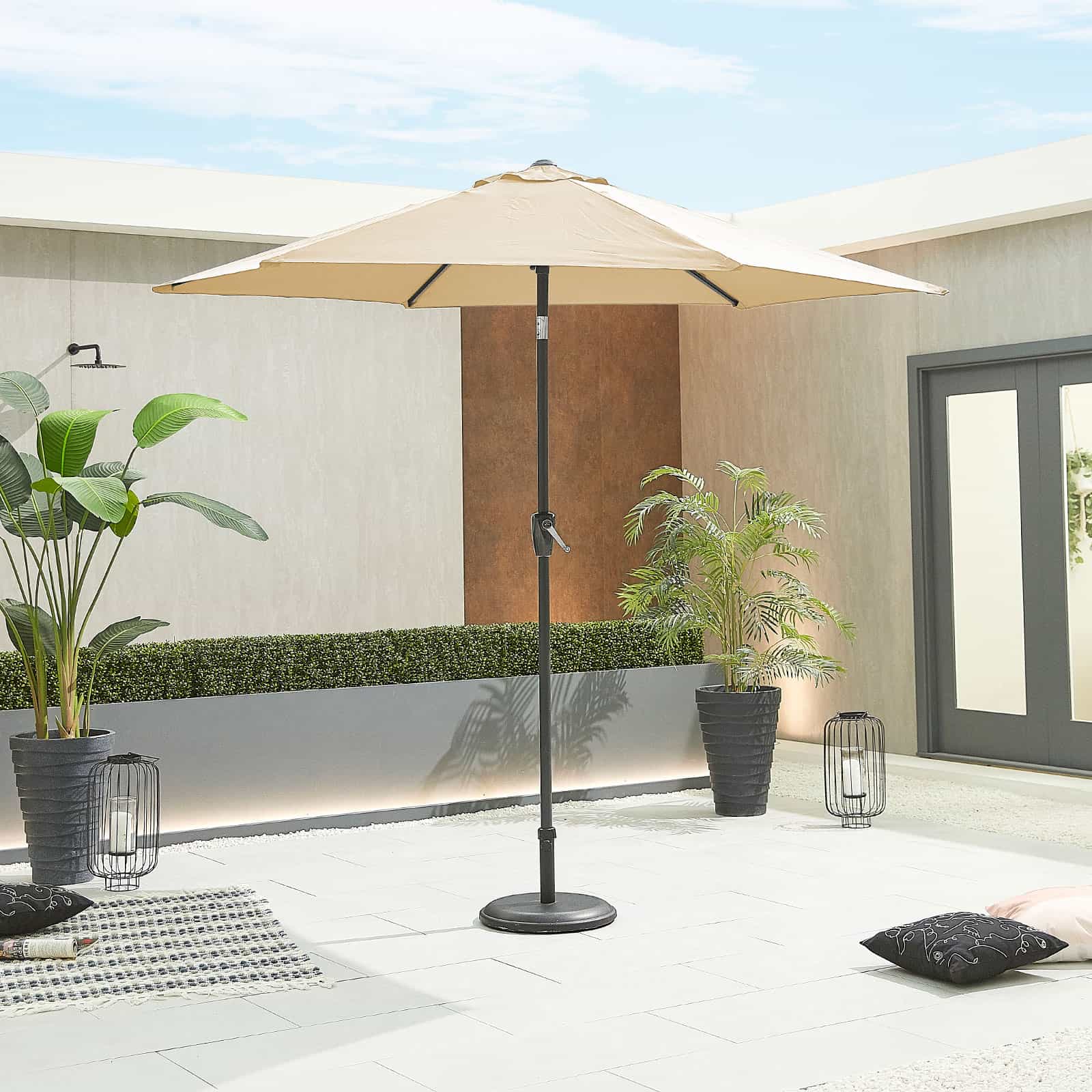 Nova - Lyra Aluminium Parasol - 2.7m Round - Beige