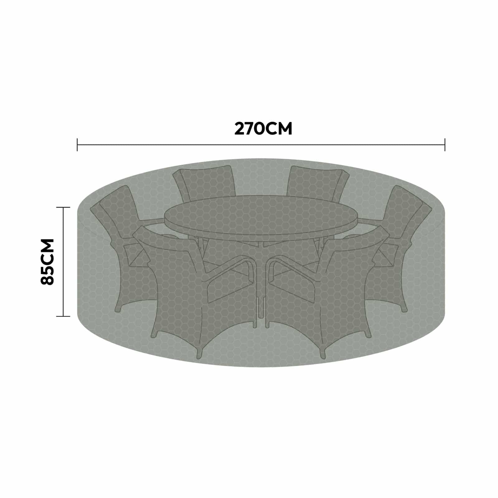 Protex - 6 Seat Round Dining Set Cover