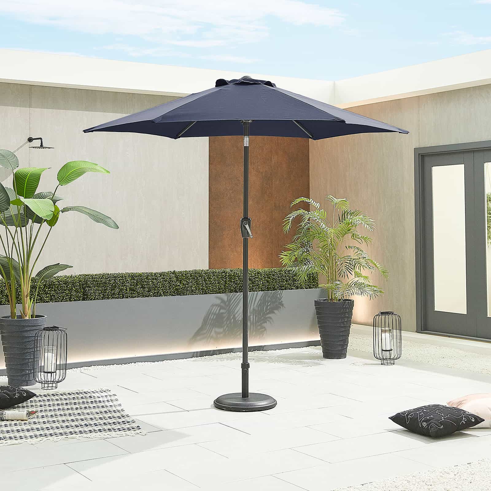 Nova - Lyra Aluminium Parasol - 2.4m Round - Navy