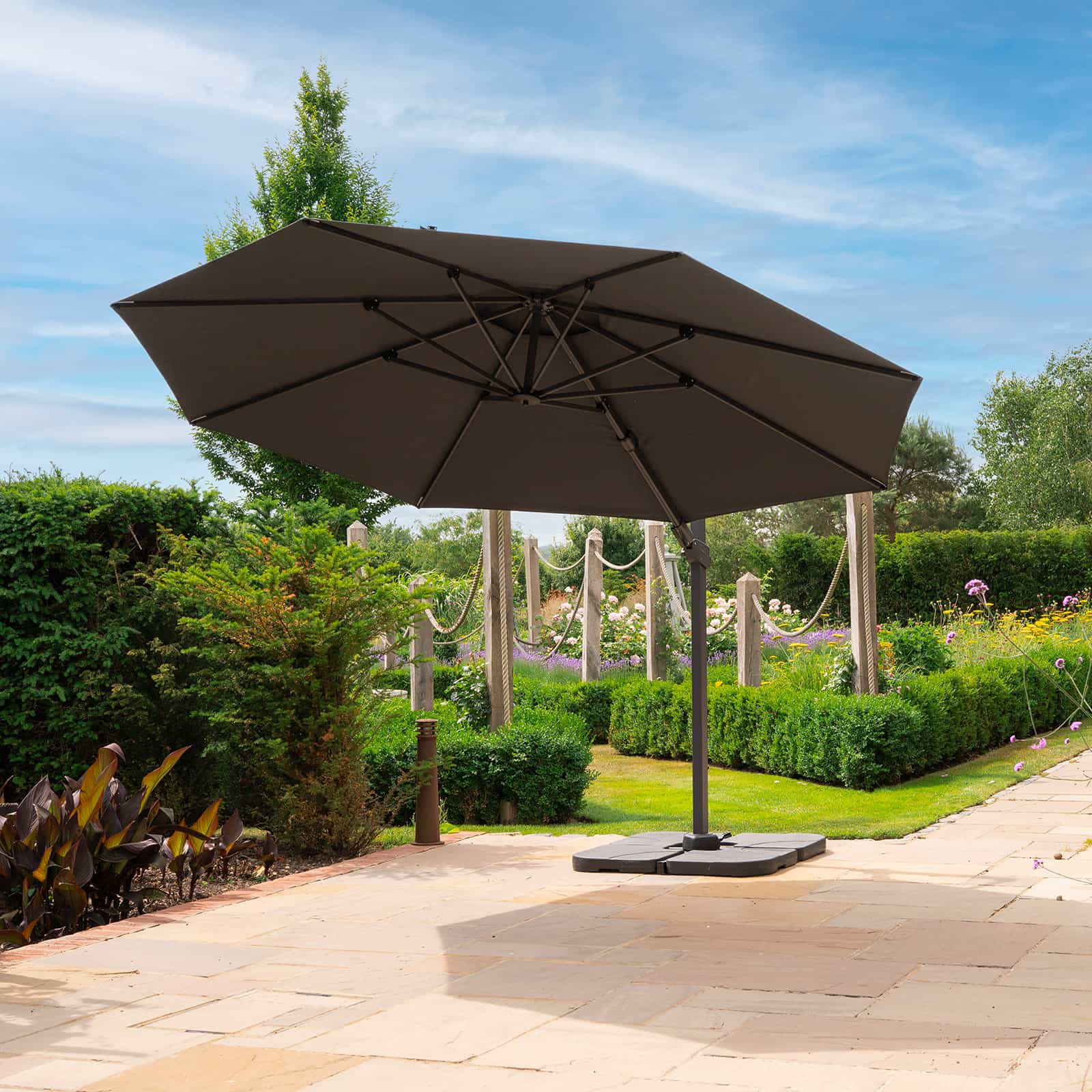 Nova - Zenith 3.5m Round Cantilever Parasol - Grey