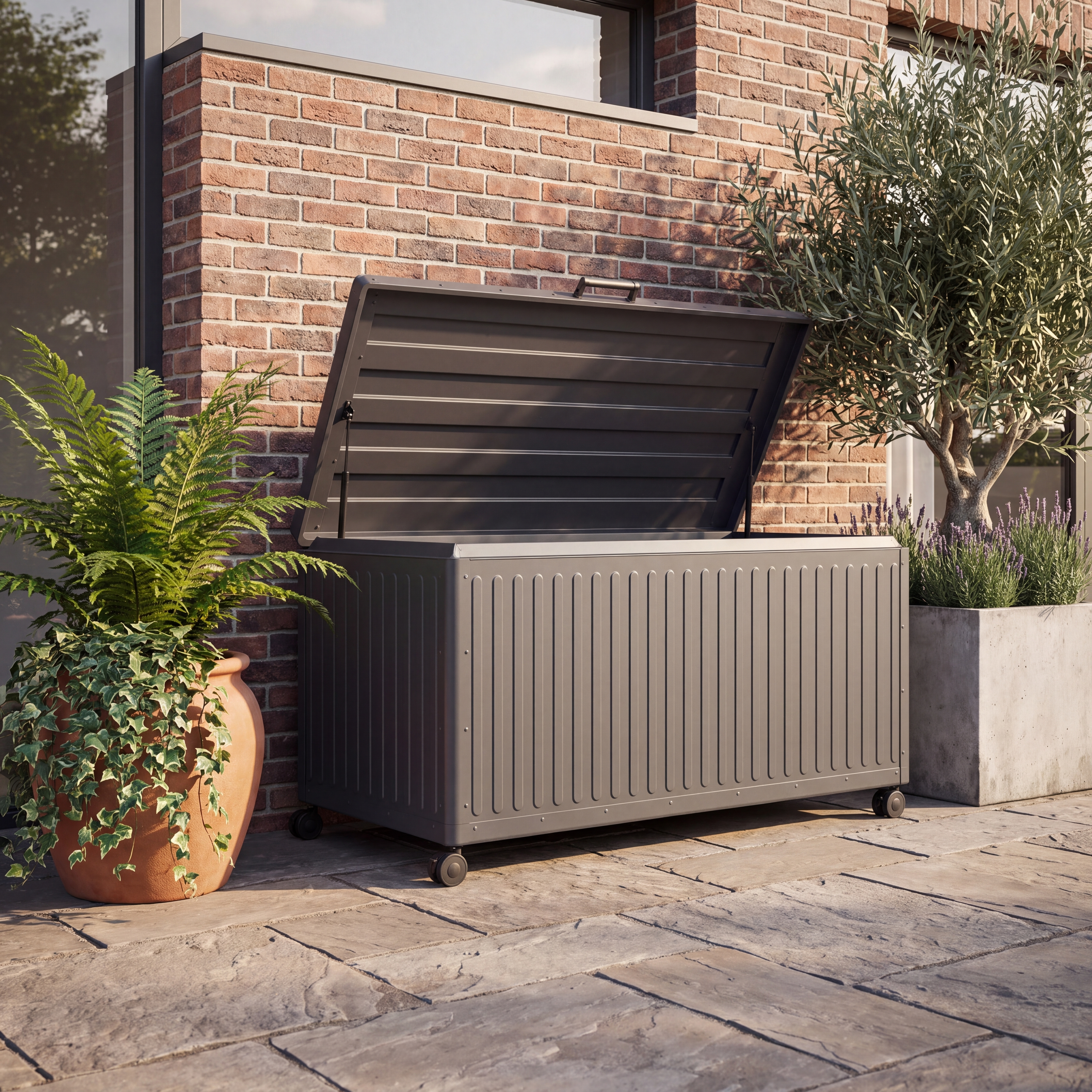 Nova - Fortis Extra Large Metal Storage Box - Grey