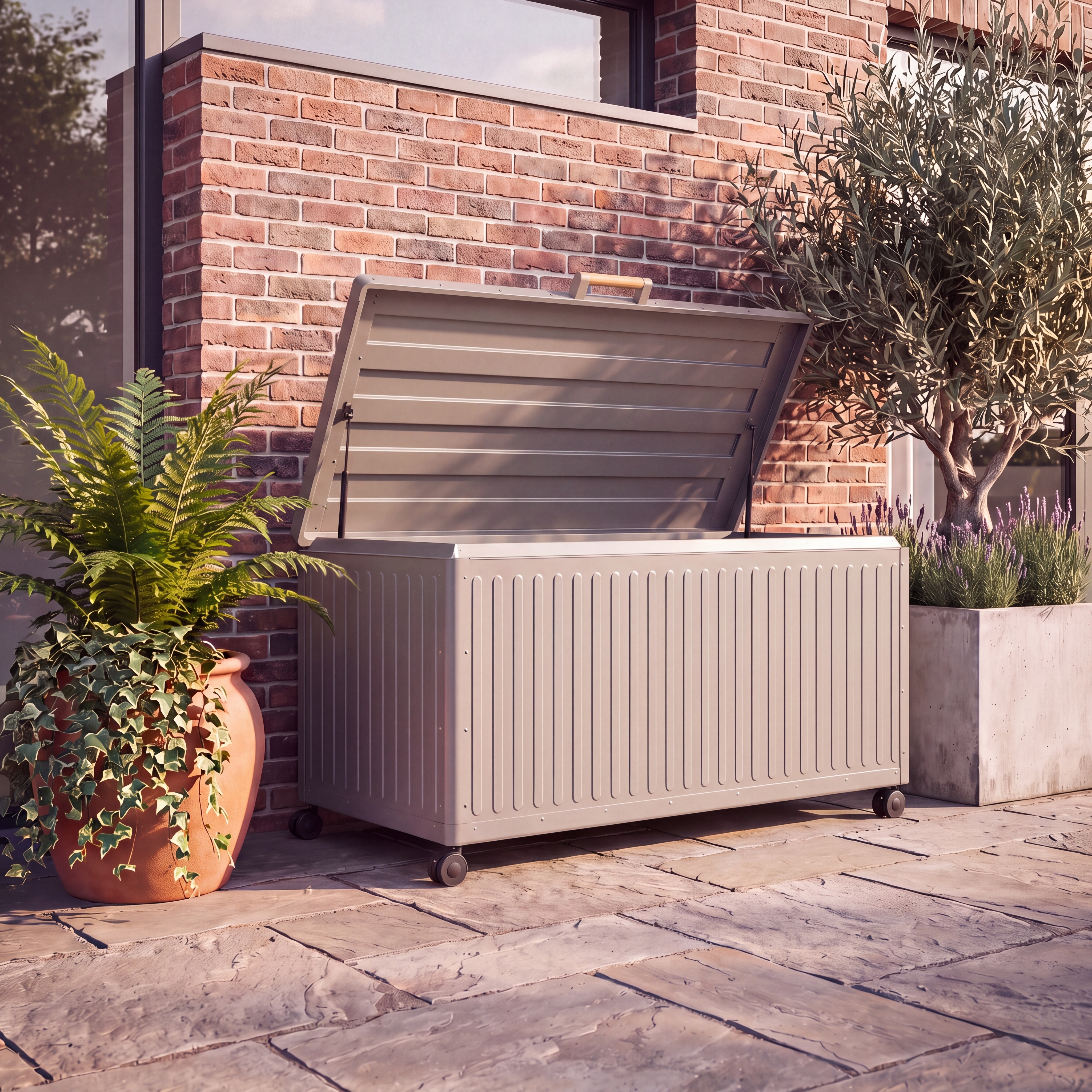 Nova - Fortis Extra Large Metal Storage Box - Pebble