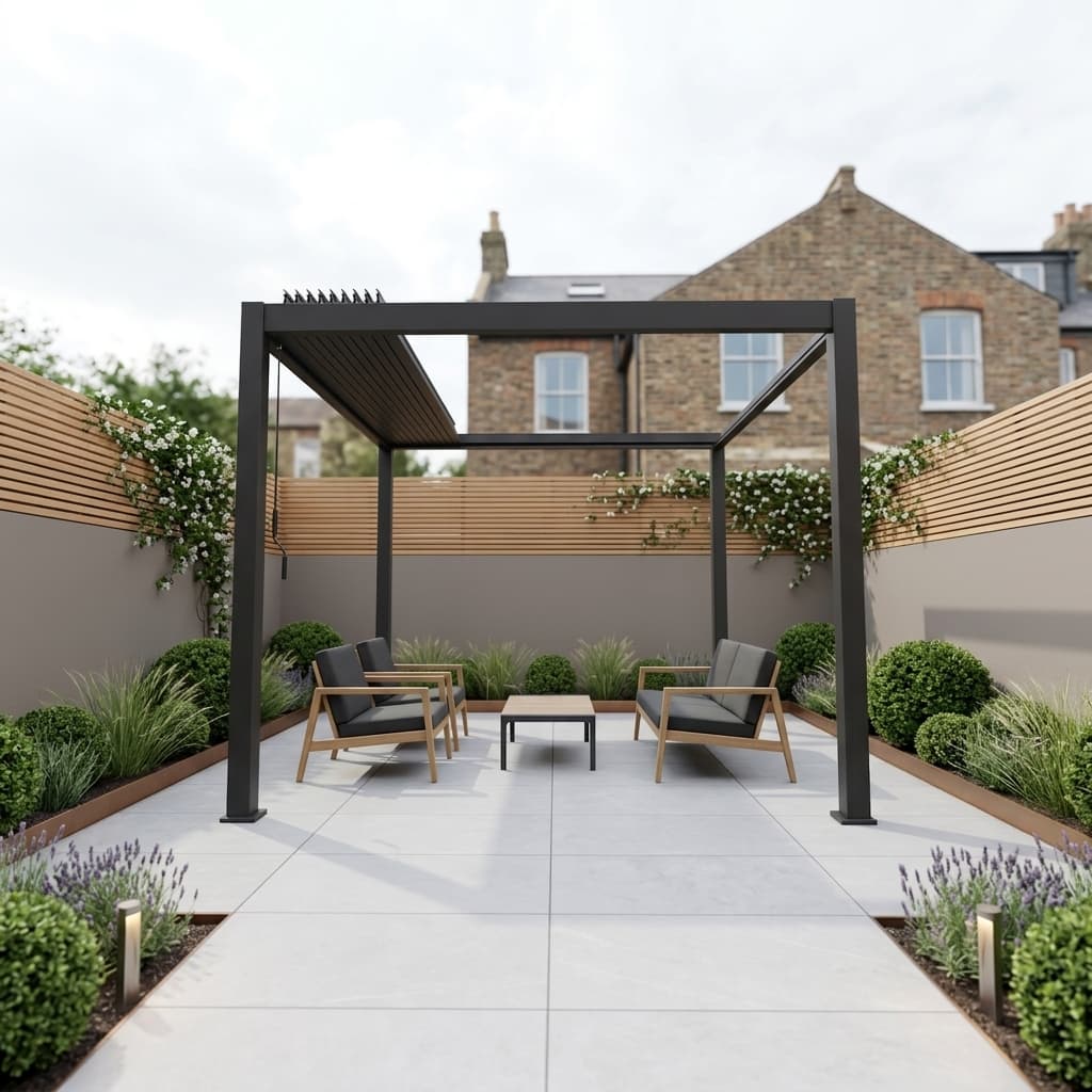 Nova - Titan SkyView 3.0*3.0M Rectangular Manually Retracting Pergola - Grey