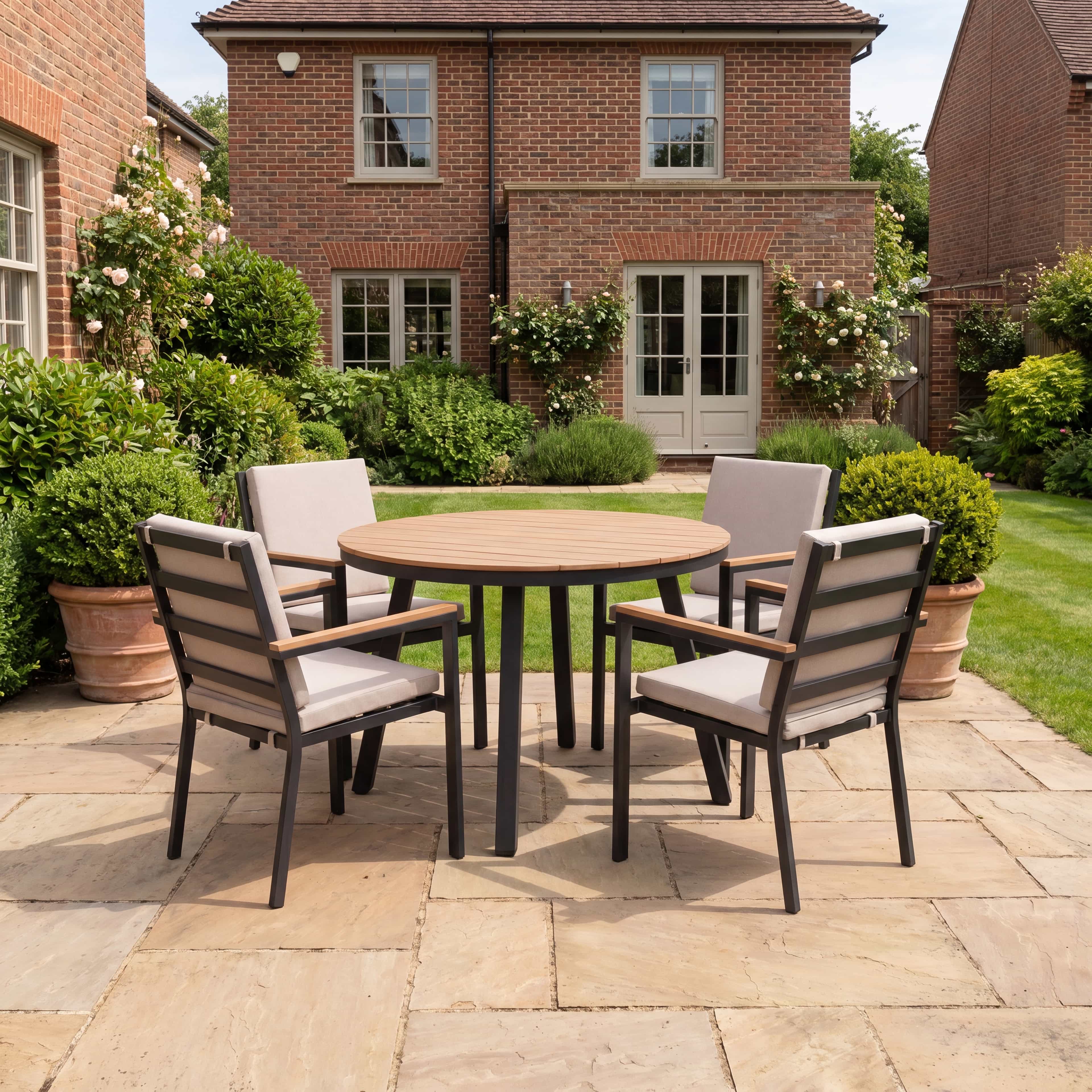 Nova - Heidi 4 Seat Dining Set - 1.1m Round Table